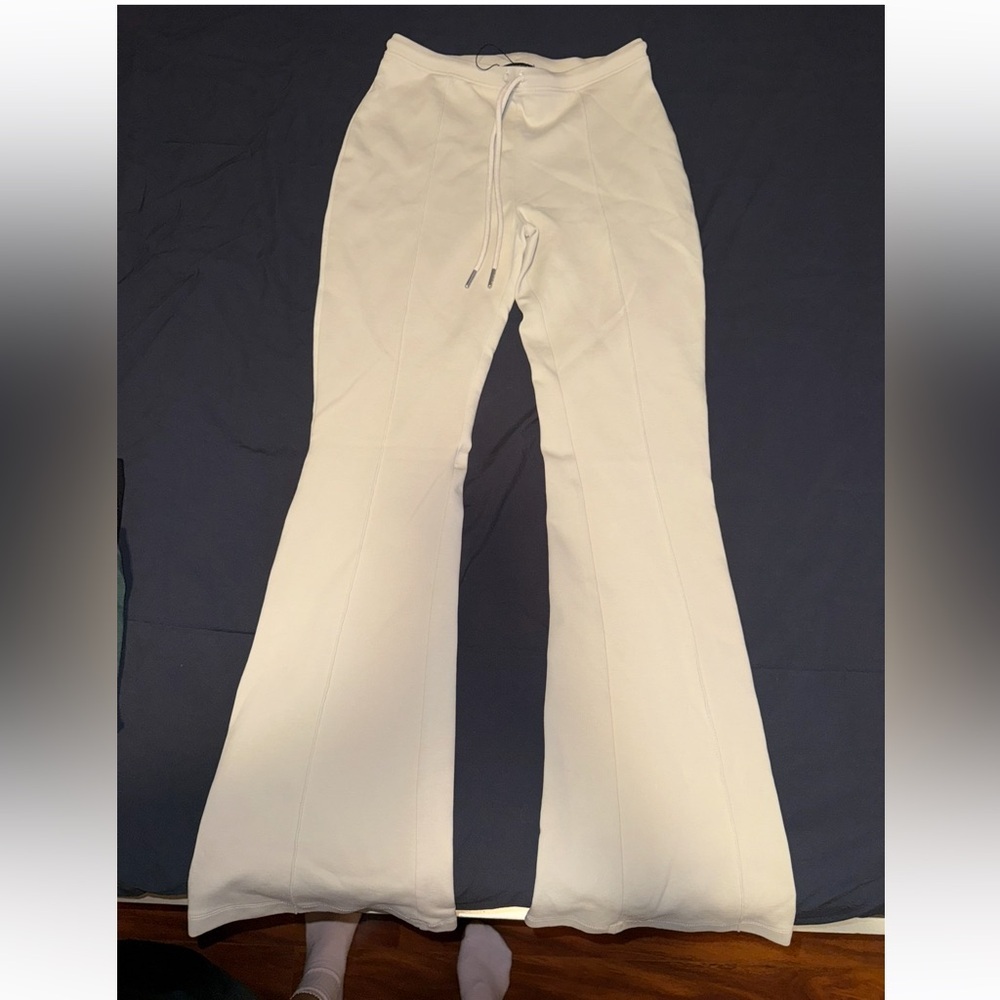 Zara Cream Boot-Cut Flare Pants